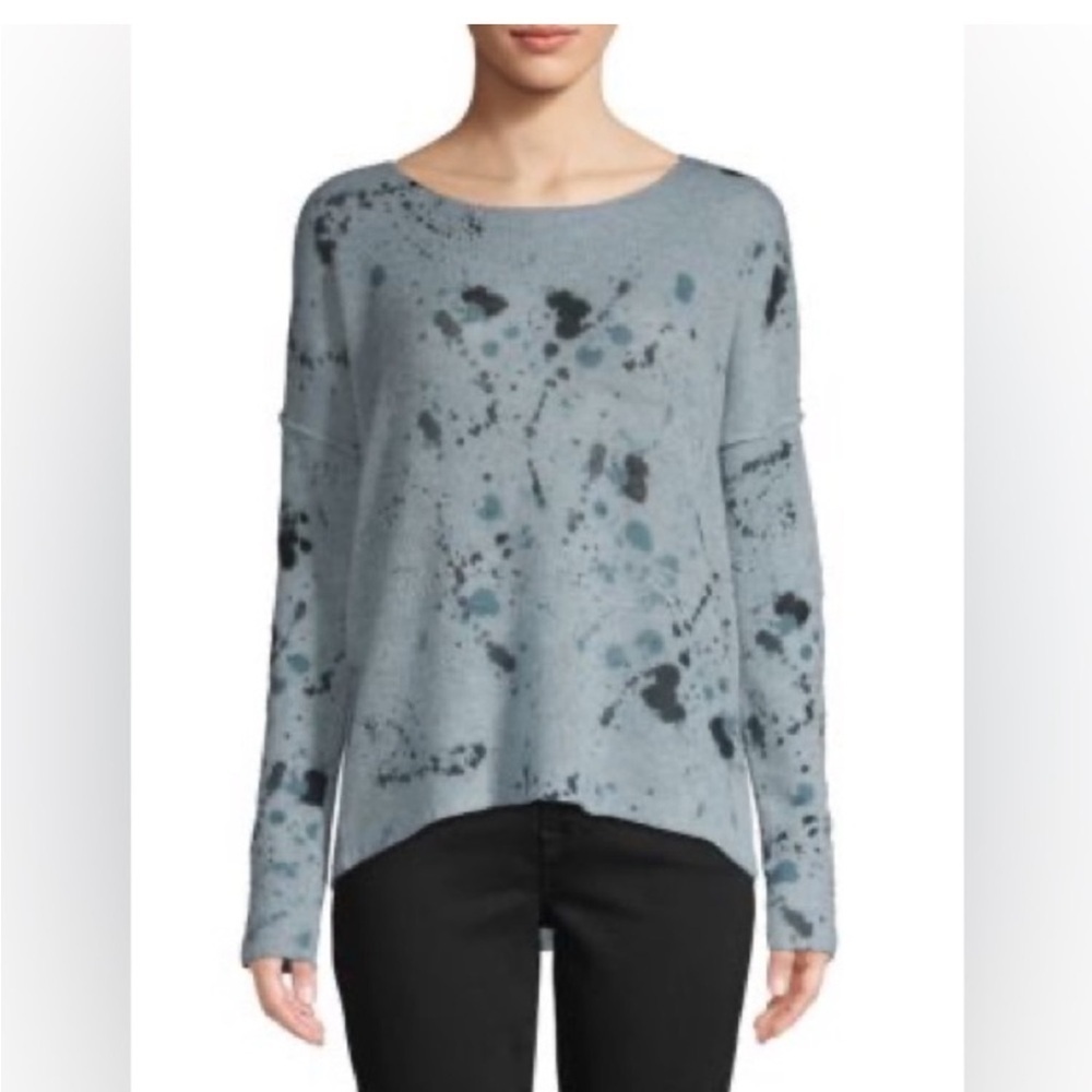 Skull Cashmere Sweater Womens 100% Cashmere Sz XS Quiet Luxury Grunge